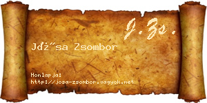 Jósa Zsombor névjegykártya